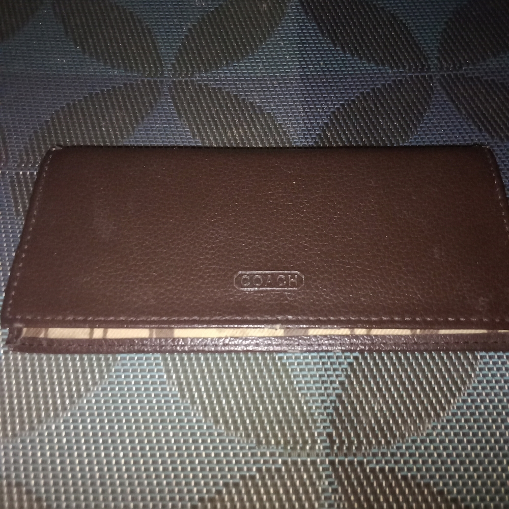 Coach checkbook holder